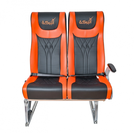 Upuan ng pasahero ng bus mula sa pabrika na may nare-recline na sandalan at naaayos na sandalan ng ulo